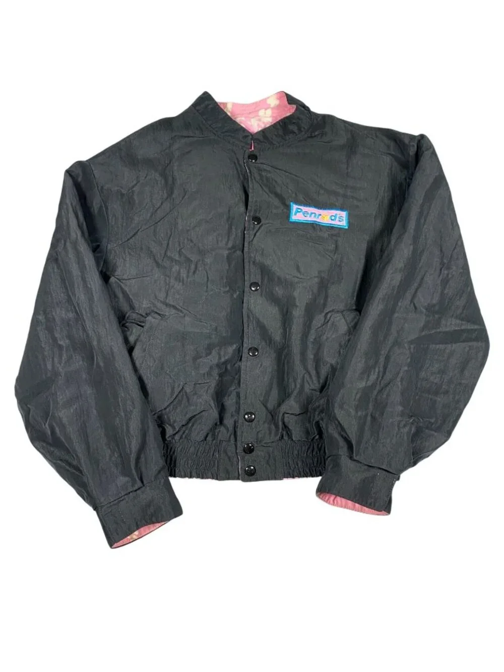 Penrods Beach Club Miami Jacket Black Embroidered Vintage 80s Caribbean Cowboy